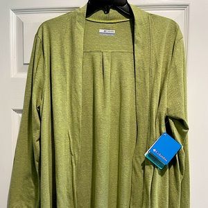Columbia Wrap Cardigan Omni-Wick Advanced Key-Lime Color New With Tags Size LG